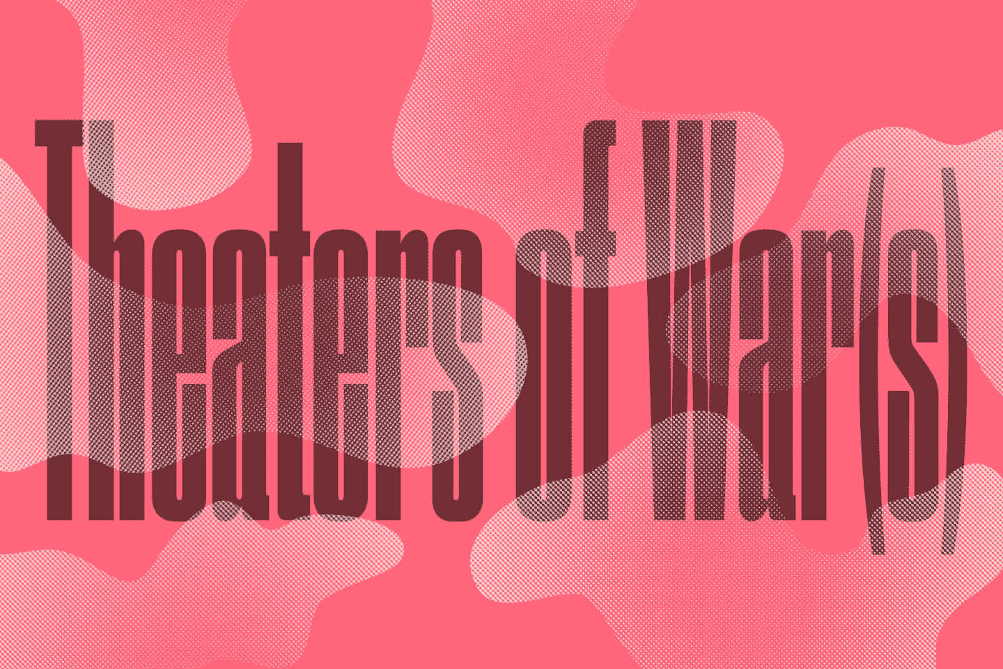 Schriftzug Theaters of War(s) der sich verzieht